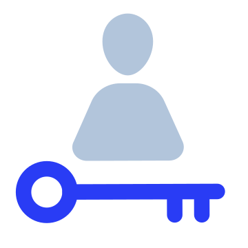 Key developer, user, access icon