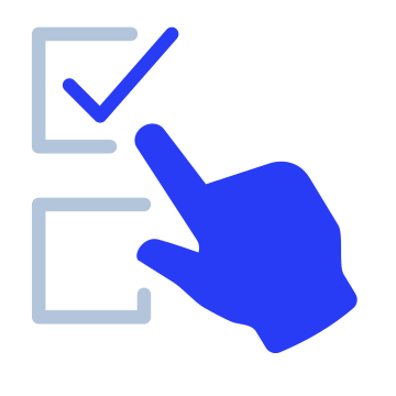 make a choice, tap, click