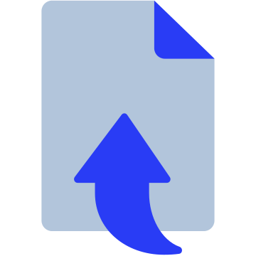 Upload, file, document icon