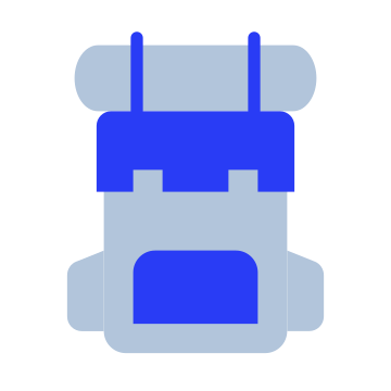 Backpack, hiking, travel icon
