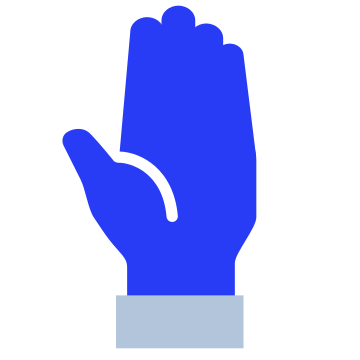 Rise hand, raised hand, hand icon