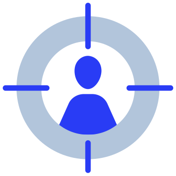 Targeting, focus, user icon