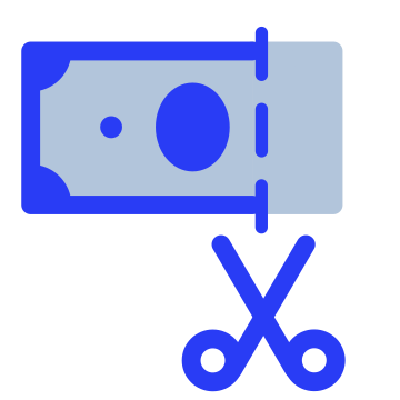 Tax, dollar, tax cut icon