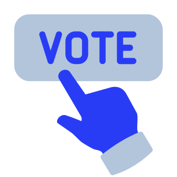Vote button, vote, election icon