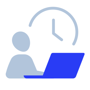 Working time, user, time icon