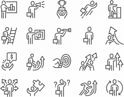 Line Business People Icons