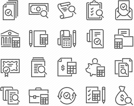 Line Accounting Icons