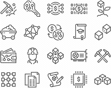 Line Blockchain Icons