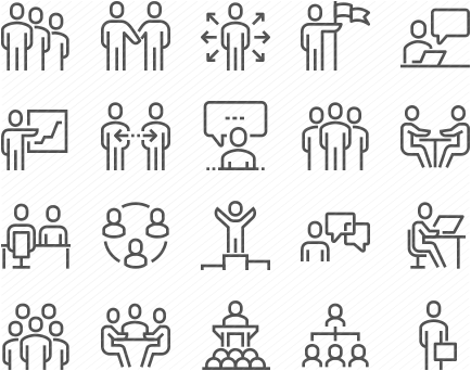 Line Business People Icons