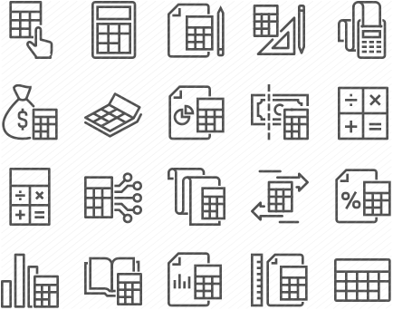 Line Calculation Icons