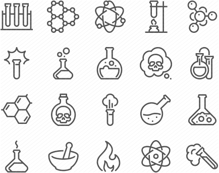 Line Chemical Icons