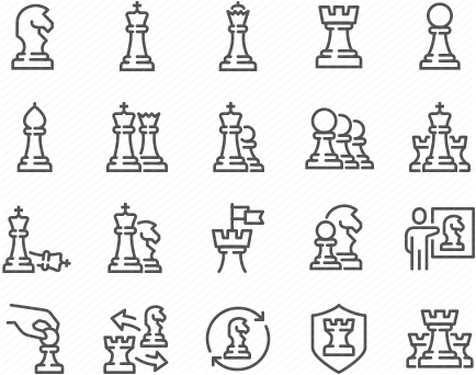 Line Chess Icons