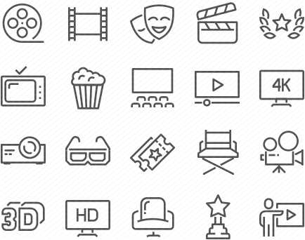 Line Cinema Icons