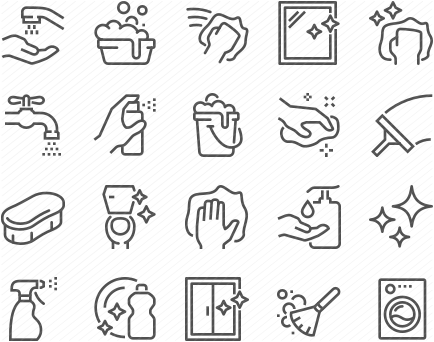 Line Cleaning Icons