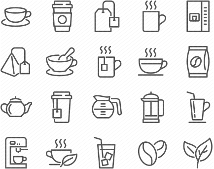 Line Coffee and Tea Icons