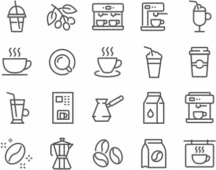 Line Coffee Icons