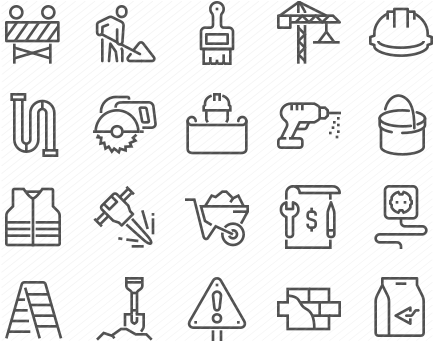 Line Construction Icons