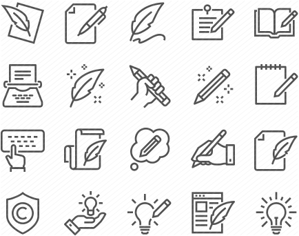 Line Copywriting Icons