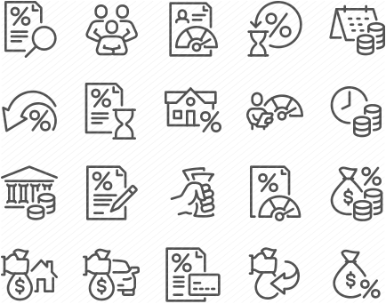 Line Credit Rating Icons