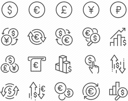 Line Currency Icons