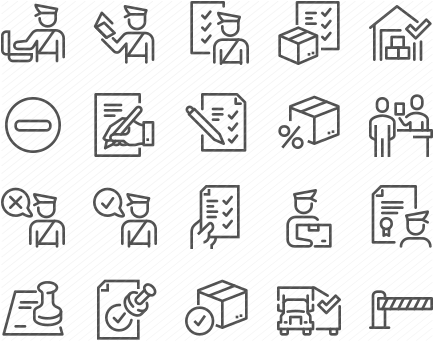 Line Customs Icons