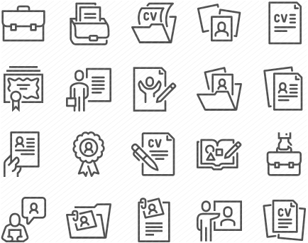 Line Resume Icons