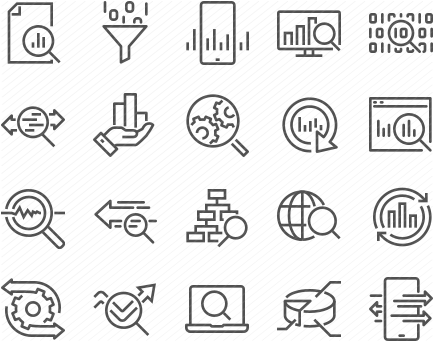 Line Data Analysis Icons