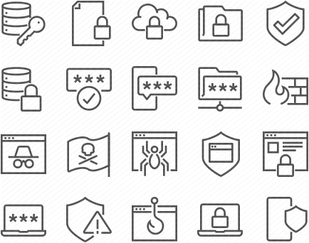 Line Data Security Icons