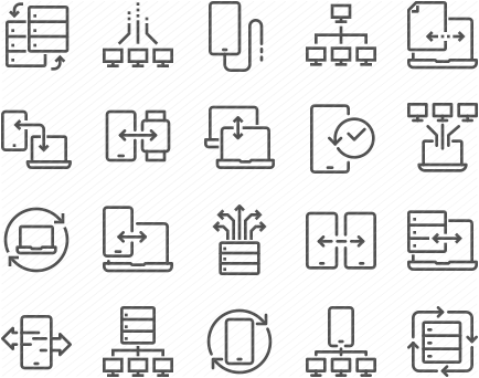 Line Data Exchange Icons