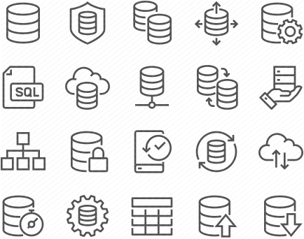 Line Database Icons