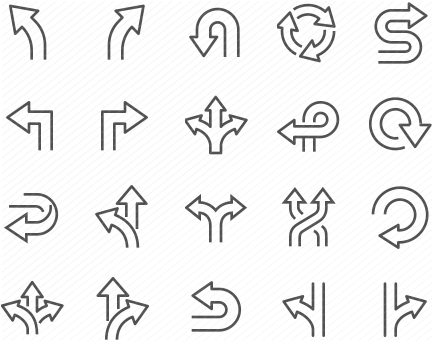 Line Direction Icons