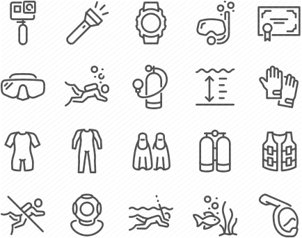 Line Diving Icons