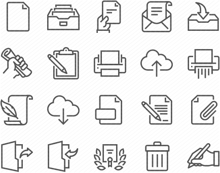 Line Document Icons