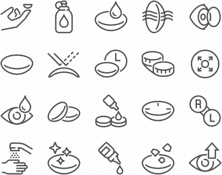 Line Eye Lens Icons