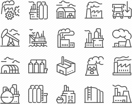 Line Factories Icons