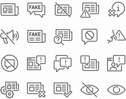 Line Fake News Icons