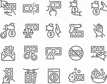 Line Financial Crime Icons