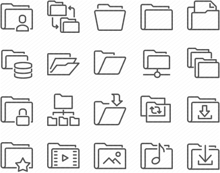 Line Folder Icons