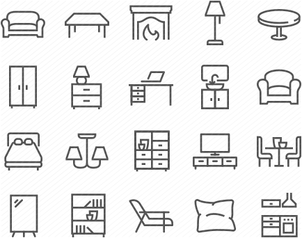 Line Furniture Icons