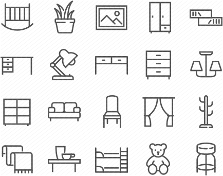 Line Furniture Icons