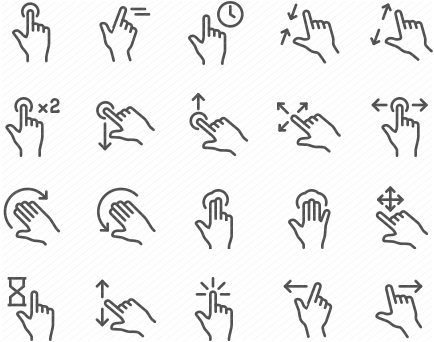 Line Gesture Icons