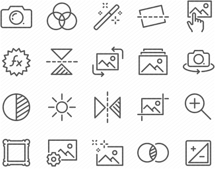 Line Image Editing Icons