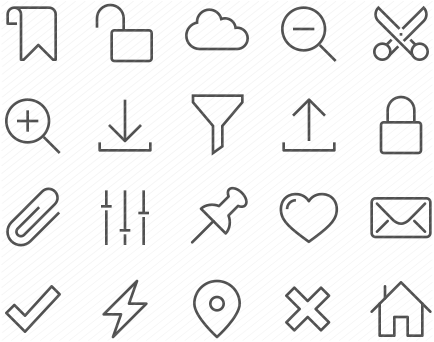 Line Interface Icons