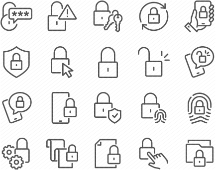 Line Locks Icons