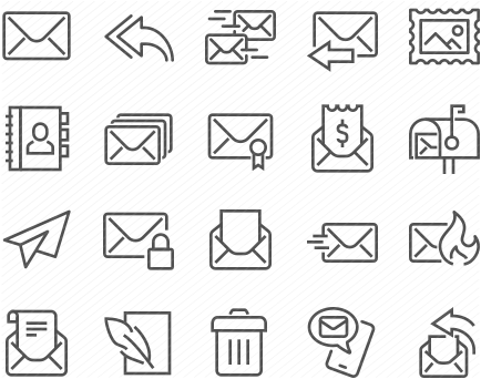 Line Mail Icons