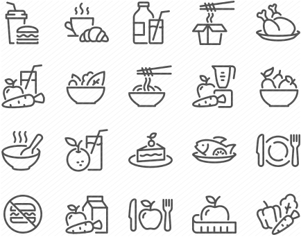 Line Meal Icons