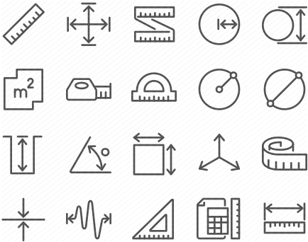 Line Measure Icons