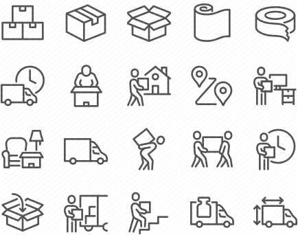 Line Moving Service Icons