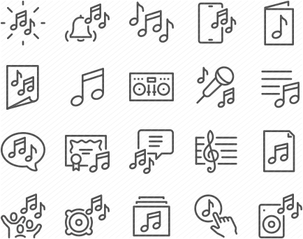 Line Music Icons