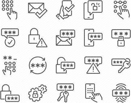 Line Password Icons